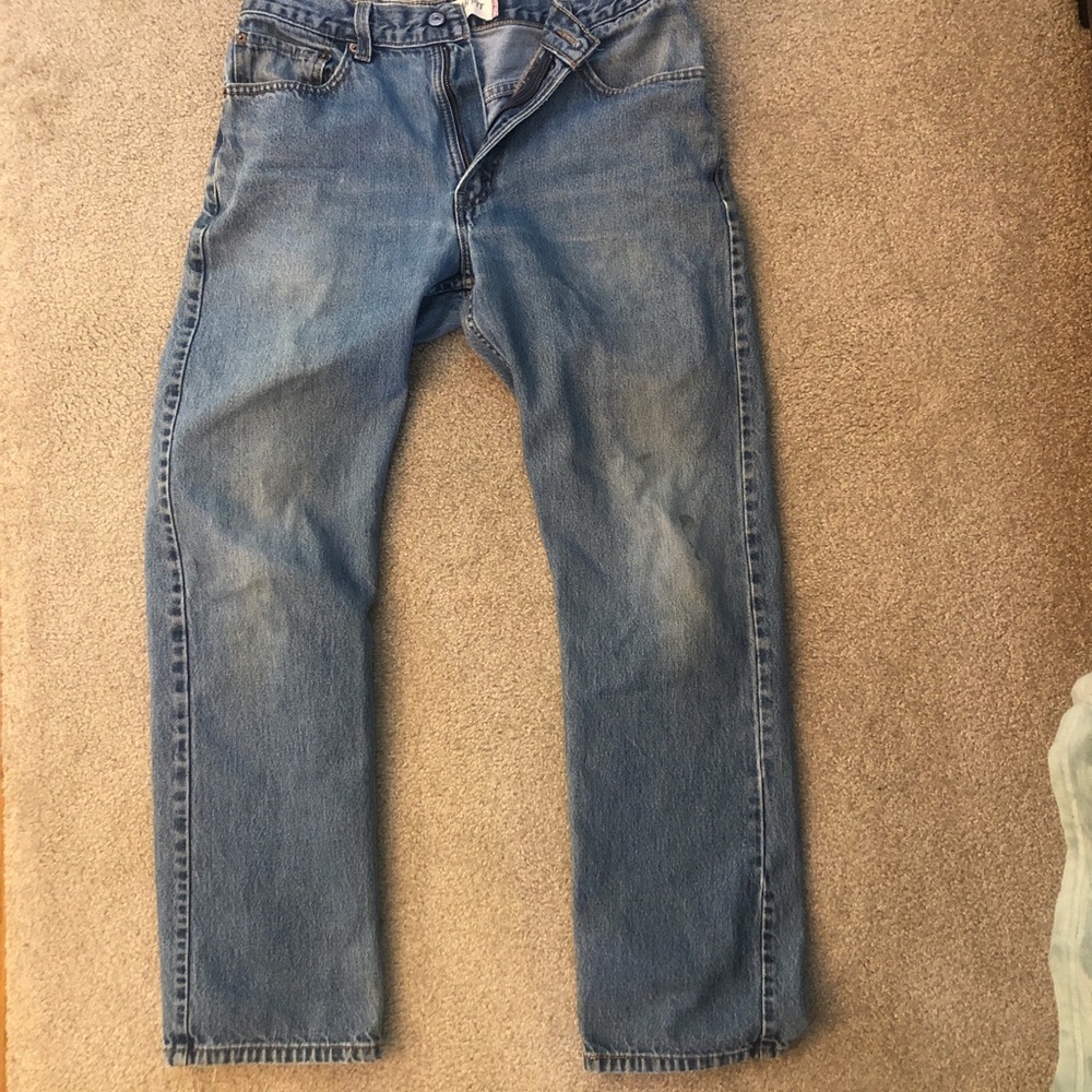 Levi's Men's 505  Straight Jeans - Light Blue Denim